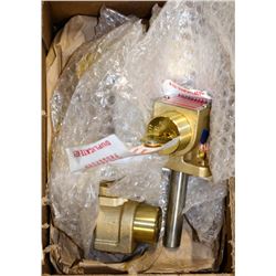 LOT OF 4 BRASS KIRK KEY INTERLOCKS, WITH KEYS