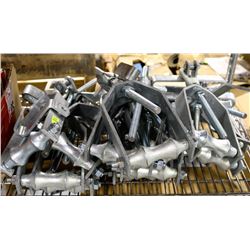 LOT OF 15, 4" BEAM CLAMPS WITH PIPE HANGER