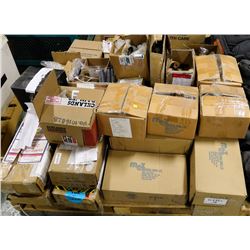 PALLET OF ASSORTED STUDS, BOLTS, NUTS AND MORE