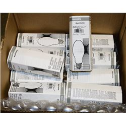 BOX OF 10 PHILIPS METAL HALIDE BULBS, ANSI: M57/E