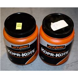 LOT OF 2 BOTTLES OF JET-LUBE KOPR-KOTE, HIGH TEMP