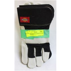 DICKIES DELUXE COWHIDE GLOVES - L- LOT OF 2