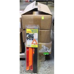 3 CASES OF EMERGENCY WARNING TRIANGLES