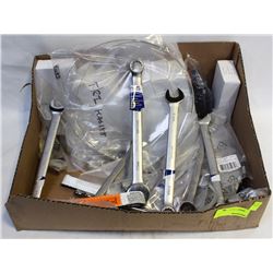 FLAT W/ ASSORTED SIZED WILLIAMS WRENCHS, SOCKETS
