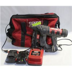 SENCO NAILER WITH CHARGER AND 3 BATTERIES