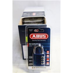 2 CASES(12) OF ABUS ALUMINUM DIAL PADLOCKS