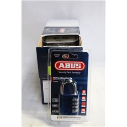 2 CASES(12) OF ABUS ALUMINUM DIAL PADLOCKS