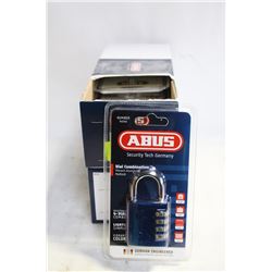 2 CASES(12) OF ABUS ALUMINUM DIAL PADLOCKS
