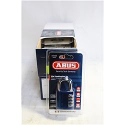 2 CASES(12) OF ABUS ALUMINUM DIAL PADLOCKS