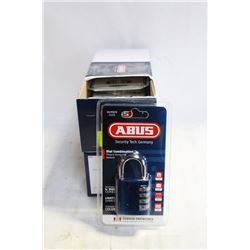 2 CASES(12) OF ABUS ALUMINUM DIAL PADLOCKS
