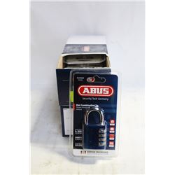 2 CASES(12) OF ABUS ALUMINUM DIAL PADLOCKS