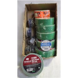 FLAT OF ASSORTED TAPE, MULTI-PURPOSE DUCT TAPE,