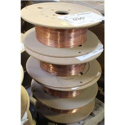 4 PARTIAL ROLLS OF AIR LIQUIDE COILED WELDING WIRE