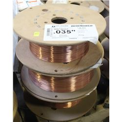 3 PARTIAL ROLLS OF AIR LIQUIDE COILED WELDING WIRE