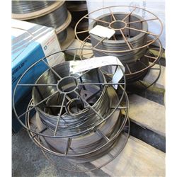 4 PARTIAL ROLLS OF ASSORTED COILED WELDING WIRE