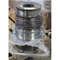 4 ROLLS OF ASSORTED COILED WELDING ELECTRODE