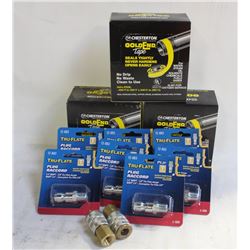 LOT OF PLUMBERS FITTINGS AND THREADLOCK TAPE