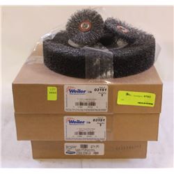 6 NEW VARIOUS-SIZED CRIMPED WIRE WHEELS