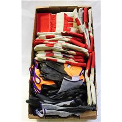 FLAT OF MANY ASSORTED WORKGLOVES: INSUL. LEATHER