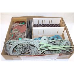 FLAT OF ASSORTED ABRASIVE DISCS & STRIPS
