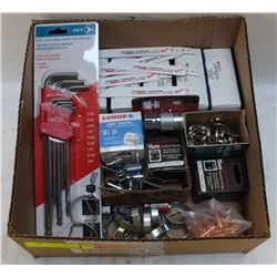 LOT OF ASSORTED COMMERCIAL HOLESAWS, JET HEX-KEY