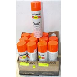 2 CASES(12 CANS) OF RUSTOLEUM FLUORESCENT ENAMEL
