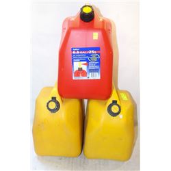 3 VARIOUS JERRY-CANS- 2 DIESEL, 1 GASOLINE