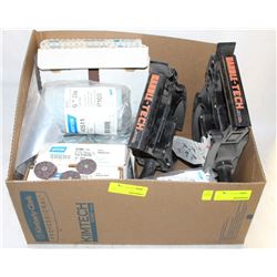 LOT W/ ASSORTED NORTON ABRASIVES & 2 HANDLE-TECH