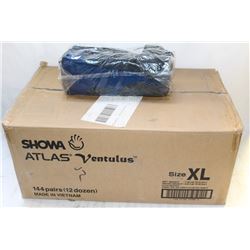 CASE(144 PAIRS) OF NEW ATLAS VENTULUS NITRILE WORK