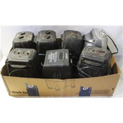 BOX OF SEVEN 120V HEATERS