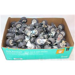 FLAT OF COMMERCIAL 2-7/8" SWIVEL CASTORS