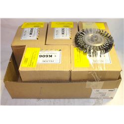 5 CASES(20) FELTON 6" KNOTTED BRUSH WHEELS