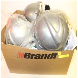 BOX OF VARIOUS NEW HARDHATS & LINERS