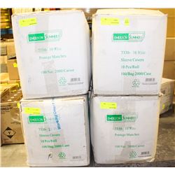 4 CASES (8000) WHITE SLEEVE COVERS