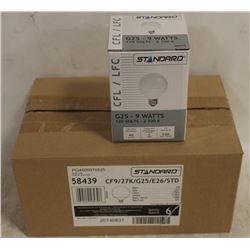 CASE(6) OF STANDARD 9W G25 BULBS