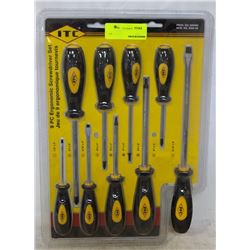 NEW 9-PC. ITC SCREWDRIVER SET
