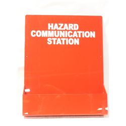 NEW LARGE RED MSDS BINDER HOLDER-WALLMOUNT