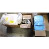 Image 1 : 2 BOXES OF ASSORTED DISPOSABLE COVERALLS &