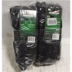 2 BUNDLES OF HORIZON BROWN COTTON-KNIT GLOVES