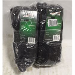 2 BUNDLES OF HORIZON BROWN COTTON-KNIT GLOVES