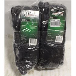 2 BUNDLES OF HORIZON BROWN COTTON-KNIT GLOVES