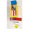Image 1 : YELLOW BIN W/ TAPS, SCALPER HANDLE, CLEVIS PINS