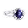 Image 1 : 18KT White Gold 1.82 ctw Sapphire and Diamond Ring