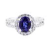 Image 2 : 18KT White Gold 1.82 ctw Sapphire and Diamond Ring