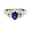 Image 2 : 18KT White Gold 1.10 ctw Sapphire and Diamond Ring