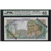 Image 1 : 1947-49 Martinique 500 Francs Specimen Note Pick# 32s PMG Choice Uncirculated 63
