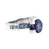 Image 1 : 18KT White Gold 4.57 ctw Sapphire and Diamond Ring