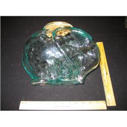 Very Large elephant candy or cookie jar, with a cork lid. This is part of set, see lot 609 for accom