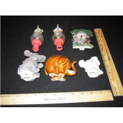 Six elephants, two are used as kid night lights, just screw them onto your favorite flashlight. We h