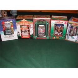 Five Budweiser Holiday Series in Boxes